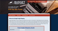 Desktop Screenshot of budgetfreightshipping.com