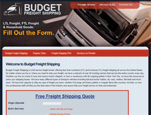 Tablet Screenshot of budgetfreightshipping.com